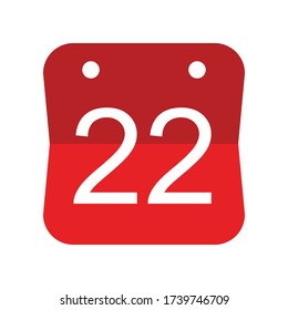 22 Icono de fecha de evento, icono de fecha de calendario