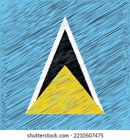 22 February Saint Lucia Independence Day Flag Design