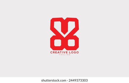22 HEART Abstract initial monogram letter alphabet logo design