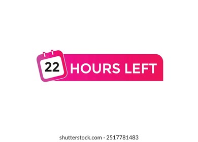 22 horas restantes, icono, stile, temporizador, cuenta regresiva, reloj, tiempo, fondo, Plantilla, 22 horas restantes, cuenta regresiva, pegatina, Anuncio izquierdo, negocio, venta, Botón de etiquetas
