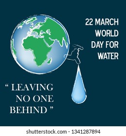 22 march world day for water illustration vector image