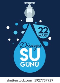 22 March World Water Day Translate: 22 Mart Dunya Su Gunu