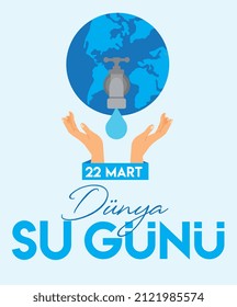 22 March World Water Day Translate: 22 Mart Dunya Su Gunu 