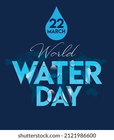 22 March World Water Day vector