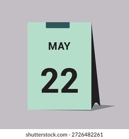 22 kann Kalender Datum Symbol minimalen Schreibtisch Kalender Vektorgrafik