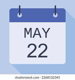 22 May Calendar, Vector Calendar.