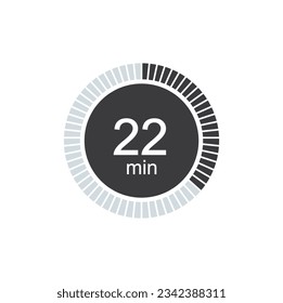 22 minutes timers Clock, Timer 22 min icon.