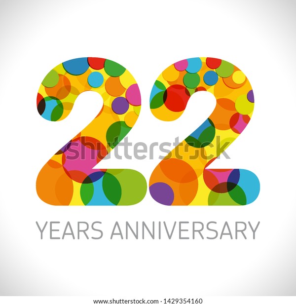 22 Nd Anniversary Numbers 22 Years Stock Vector (Royalty Free) 1429354160