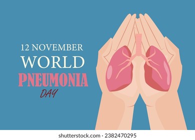 22 November World Pneumonia day vector illustration day. 