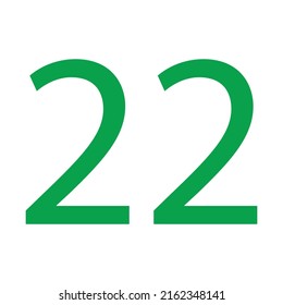 22 NUMBER SIMPLE CLIP ART VECTOR ILLUSTRATION