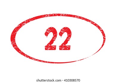 22. Rubber Stamp with red color have porous and rough isolated on white background. For make a mark or design your product using a stamp or seal. Easy to change color. Unique character.
