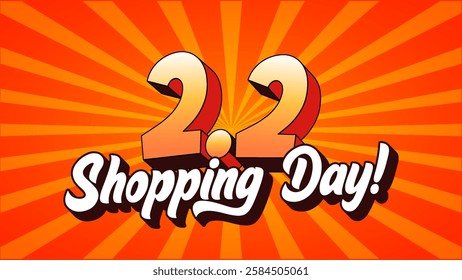 2.2 sale banner with orange BG