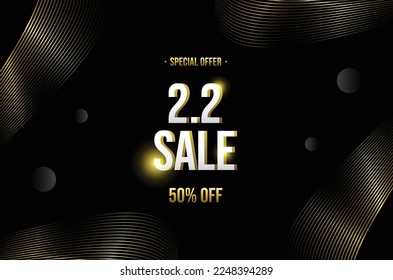 2.2 Sale Landing Page Gradient Vector Template