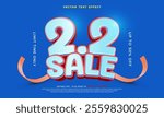 2.2 sales banner event. Editable text abstract modern banner design vector template