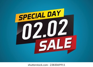 2.2 Special day sale word concept vector illustration with ribbon and 3d style for use landing page, template, ui, web, mobile app, poster, banner, flyer, background, gift card, coupon