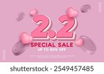 2.2 Special sale promotion, Alphabet 3d text effect, Discount shopping sale