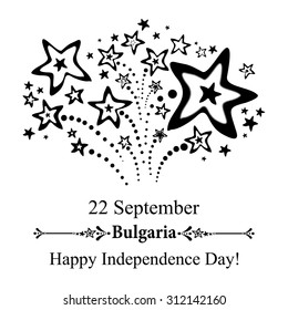 22 th of September. Bulgaria. Happy Independence day! Vector Illustration