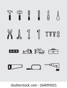 22 Tools icons black