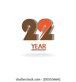 22 year anniversary celebration vector