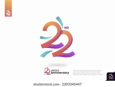 22 year anniversary design template