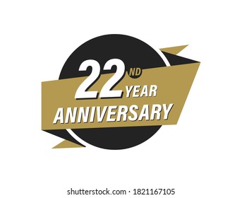 22 Year Anniversary Vector images Design Illustration