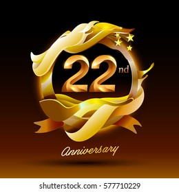 22 years anniversary celebration logo