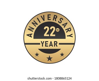 22 years anniversary image vector logotype 
