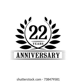 22 years anniversary logo template.