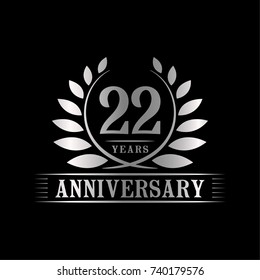 22 years anniversary logo template.