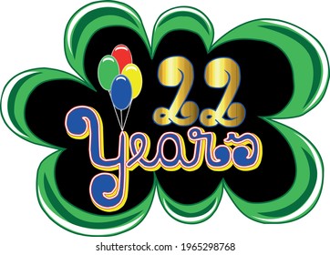 22 years black green and golden