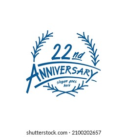 22 Jahre Design-Vorlage. Vektorgrafik und Illustration. Logo für 22 Jahre.