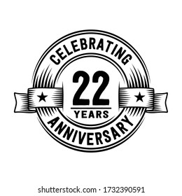 22 Years Logo Design Template 22nd Stock Vector (Royalty Free ...