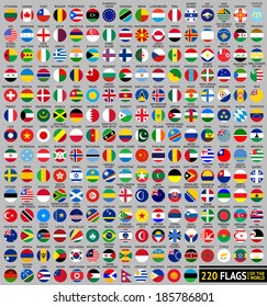 World Country Flags 3d Isolated Square Stock Illustration 230738143