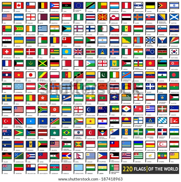 「220 Flags World Flat Icons Horizontal」のベクター画像素材（ロイヤリティフリー） 187418963