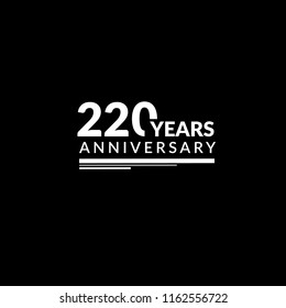 220 years anniversary celebration simple logo