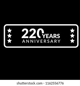 220 years anniversary celebration simple logo
