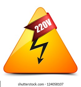 220V High voltage sign