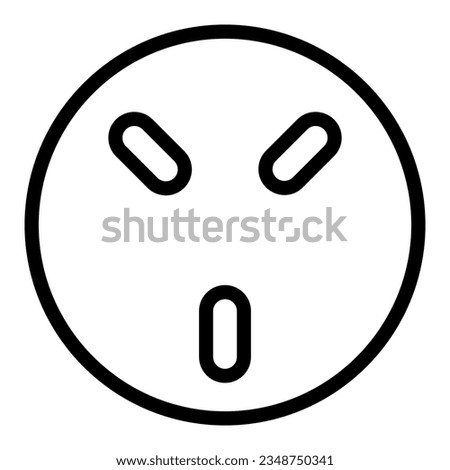 220V Socket line icon, Electric car concept, Universal Wall Socket sign on white background, UK 220 volt three pin socket icon in outline for mobile web design. Vector graphics.