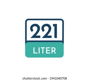 221 liters icon vector illustration