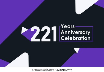 221 years anniversary celebration modern banner template design