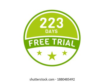 223 days free trial. 223 day Free trial badges