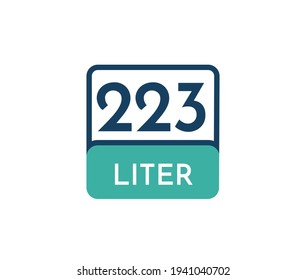 223 liters icon vector illustration