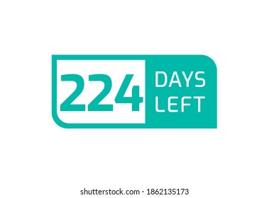 224 Days Left banner on white background, 224 Days Left to Go