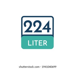 224 liters icon vector illustration