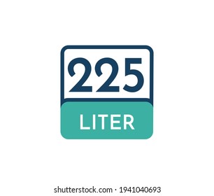 225 liters icon vector illustration