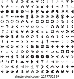 225 Vector Arrow Symbols Icons bundle