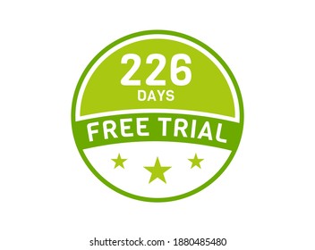 226 days free trial. 226 day Free trial badges