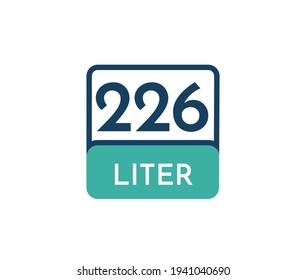 226 liters icon vector illustration