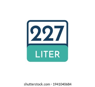 227 liters icon vector illustration