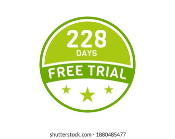 228 days free trial. 228 day Free trial badges